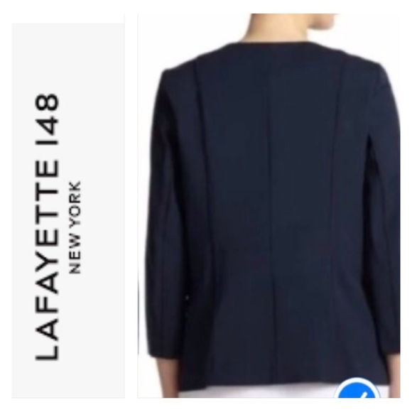 Lafayette 148 Dayle Double Breasted Snap Closure Jacket Sz 8 - Picture 3 of 10